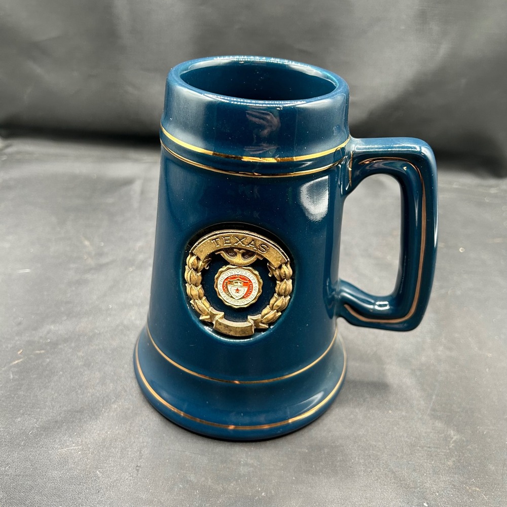 VTG Loren Murchison Texas University Stein‎ Mug Beer Mug Gold Trim Collectible